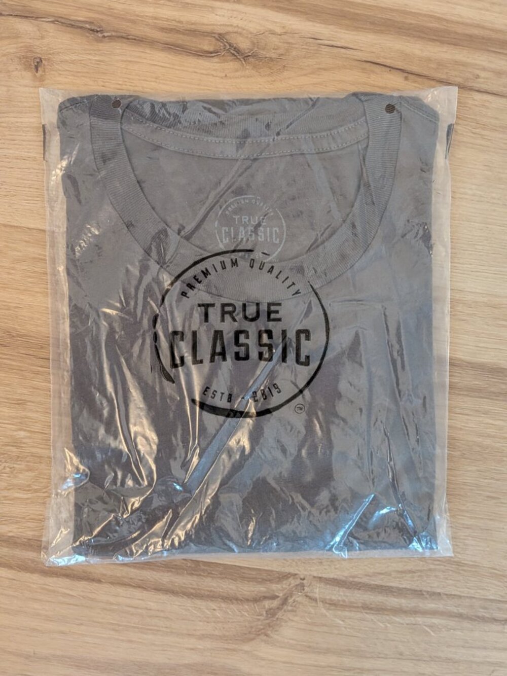 NWT True Classic Crewneck T-Shirt XL Military Green Short Sleeve Cot. Blend Tee - Picture 4 of 4